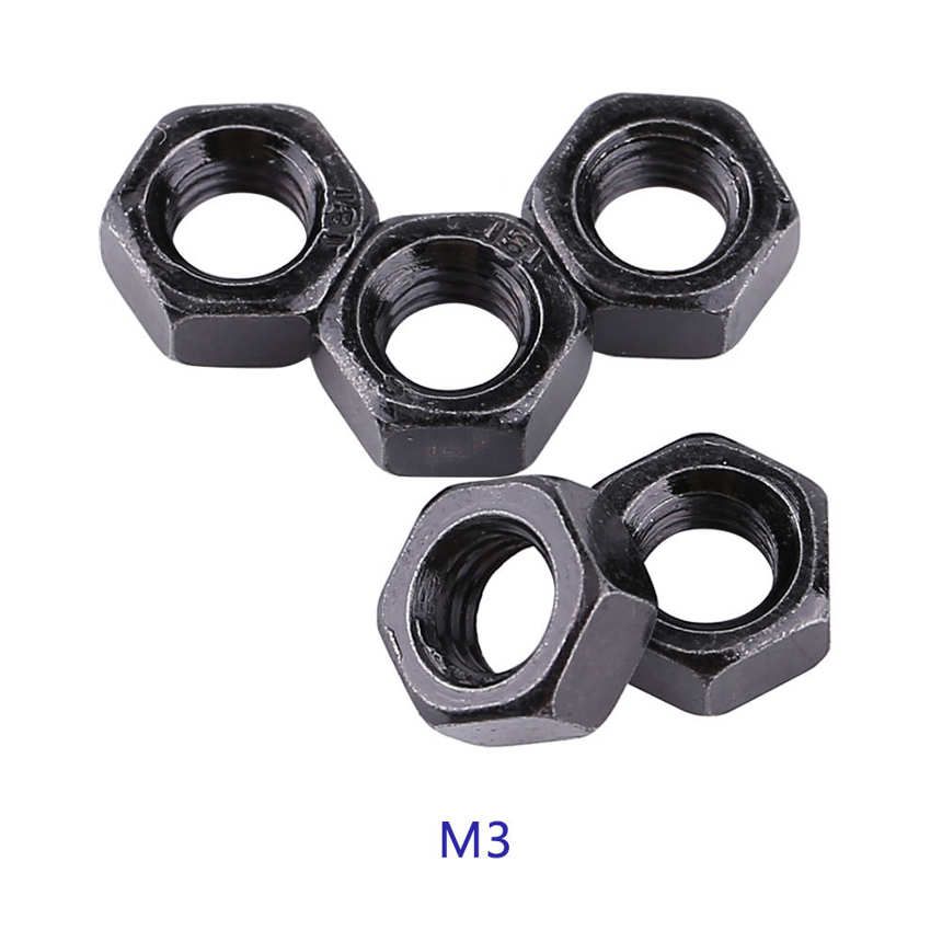 100pcs Din934 M2-M5 Zinc Plated Carbon Steel Metric Thread Hex Hexagonal Nut SS
