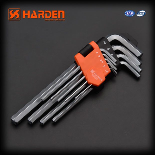 Harden 9PCS Medium Hex Key Wrench Professional 540605