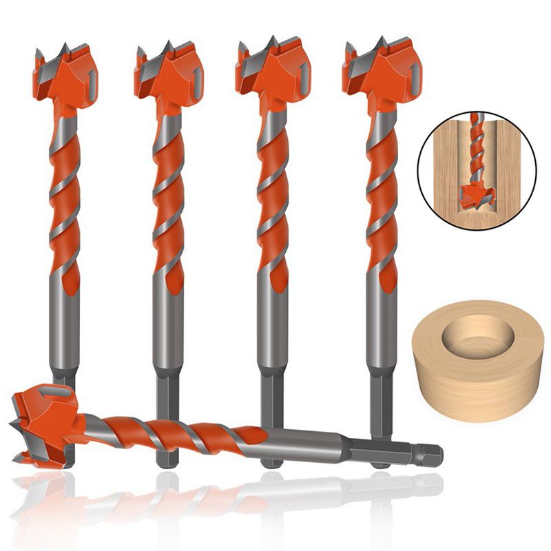 DASI 1pcs Wood Drill Bit Self Centering Hole Saw Cutter Woodworking Tools 16mm-25mm Carbon Steel Hexagonal Shank Drill Bits for Tile Concrete Brick Glass Plastic Wood