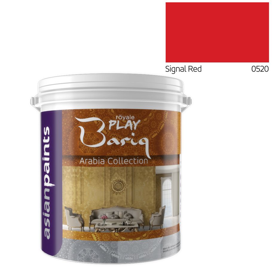 Asian Paints Royale Play Bariq Arabia Collection (White) - Signal Red - 1L