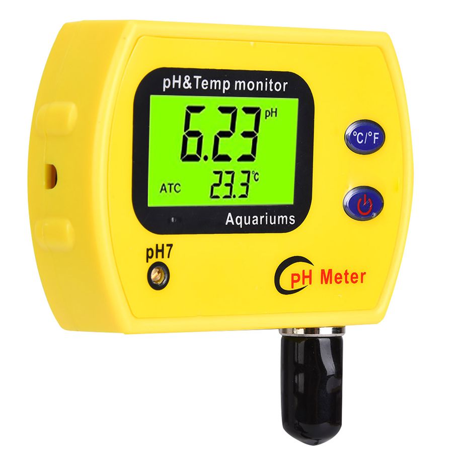 Water Quality Tester Portable High Precision Temperature PH Analyzer Monitor 0‑55°C 0.00‑14.00PH for Aquarium Fish