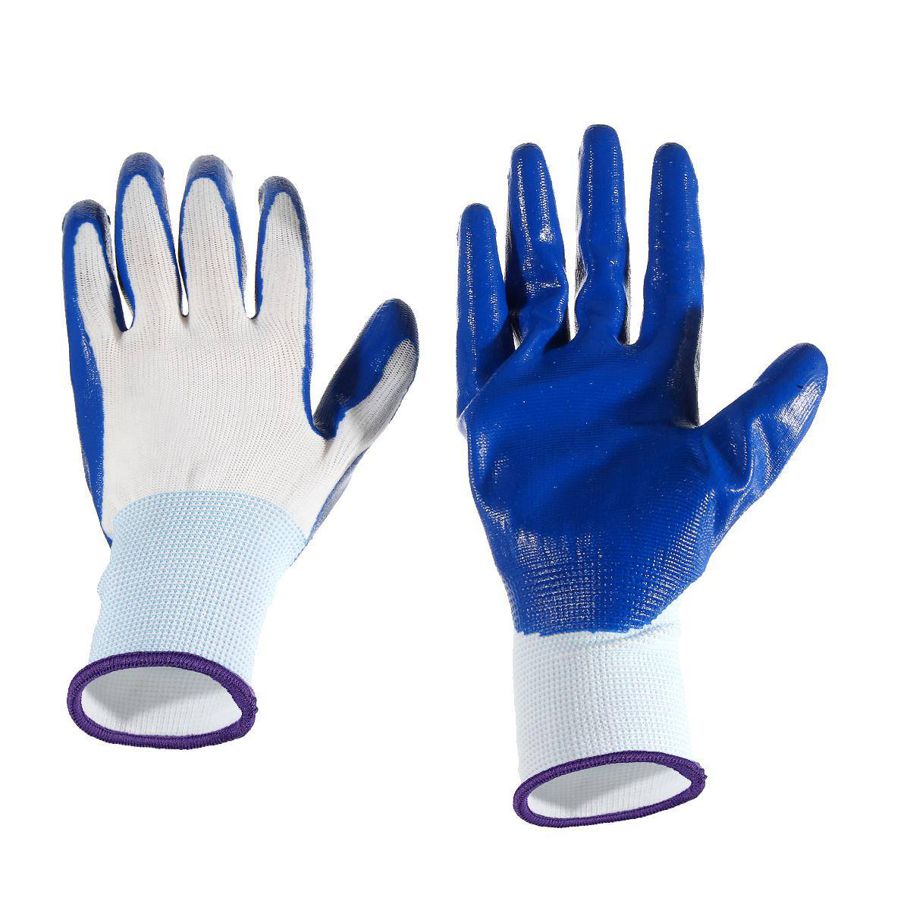 Nylon Rubber Coated Safety Hand Gloves For Industrial Work