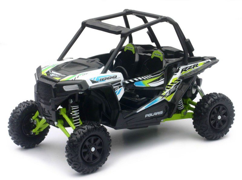 NEW RAY 1:18, Scale, Die-Cast Polaris RZR XP 1000 ATV  (White, Green, Pack of: 1)