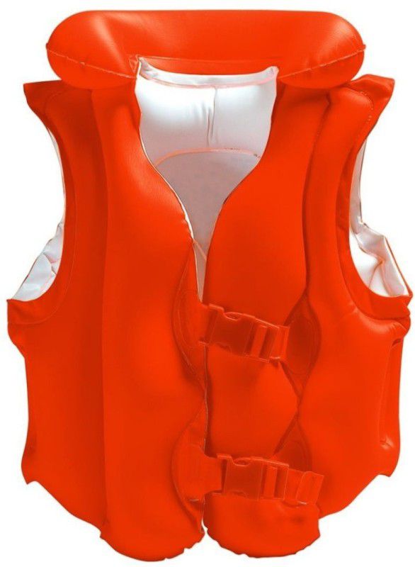 Bluwings Inflatable Swimming Vest Jacket Inflatable Pool Accessory  (Orange)