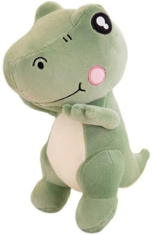 Kashishtrandingcopany Baby Dinosaur Plush Soft Toy green White - 25 cm  (Multicolor)