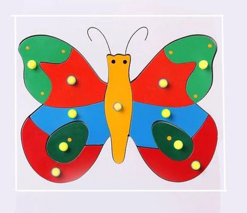 SHALAFI Butterfly Pegged Puzzle Tray Educational Board For Kids, Learning Board For Kids  (1 Pieces)