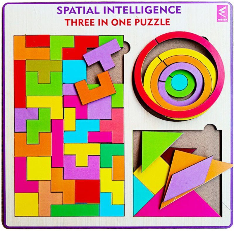 WISSEN Spatial Intelligence-Three in one Puzzle  (52 Pieces)