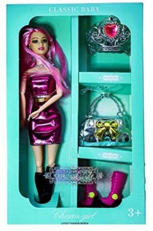 RD Zoom Enterprises Beautiful Doll Toy with Movable Joints And Accessories for Girls  (Multicolor)