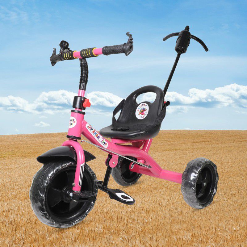DIYANK DY PINK COLOR PARENT HANDLE FOR KIDS AND BABY-06 Tricycle  (Pink, Black)