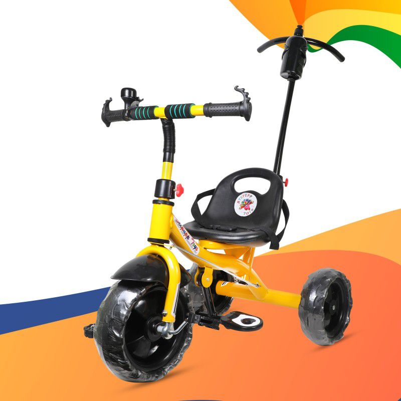 DIYANK DY YELLOW COLOR PARENT HANDLE FOR CHILDREN AND BABY-11 Tricycle  (Yellow)
