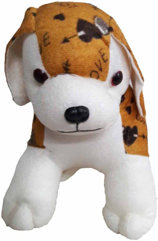 GreenViji Beige Cute Puppy Soft Toy - 18 cm  (Beige)