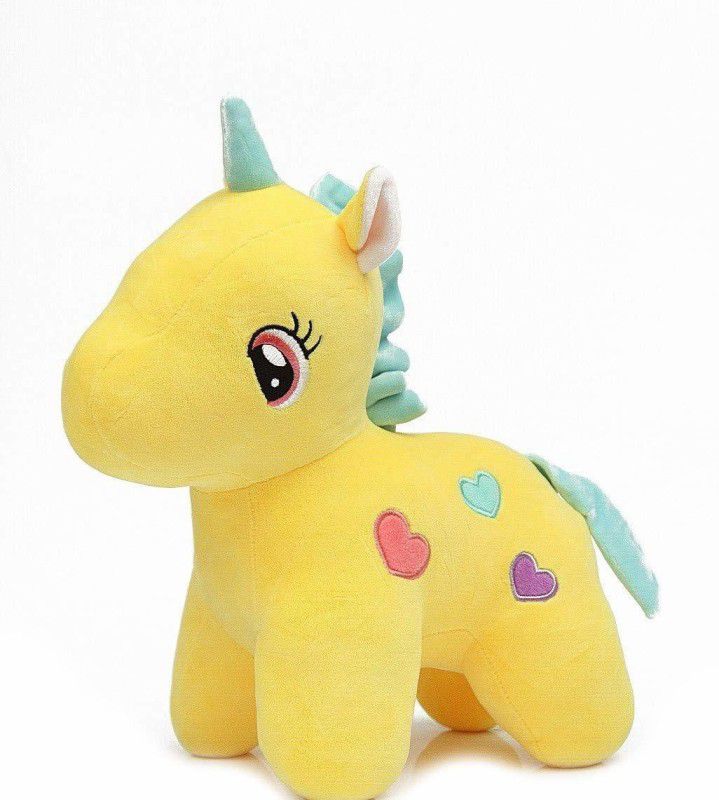 pipika Soft Yellow Super Soft Plush Cute Unicorn Soft Stuffed for Kids Infants - 30 cm  (Yellow)