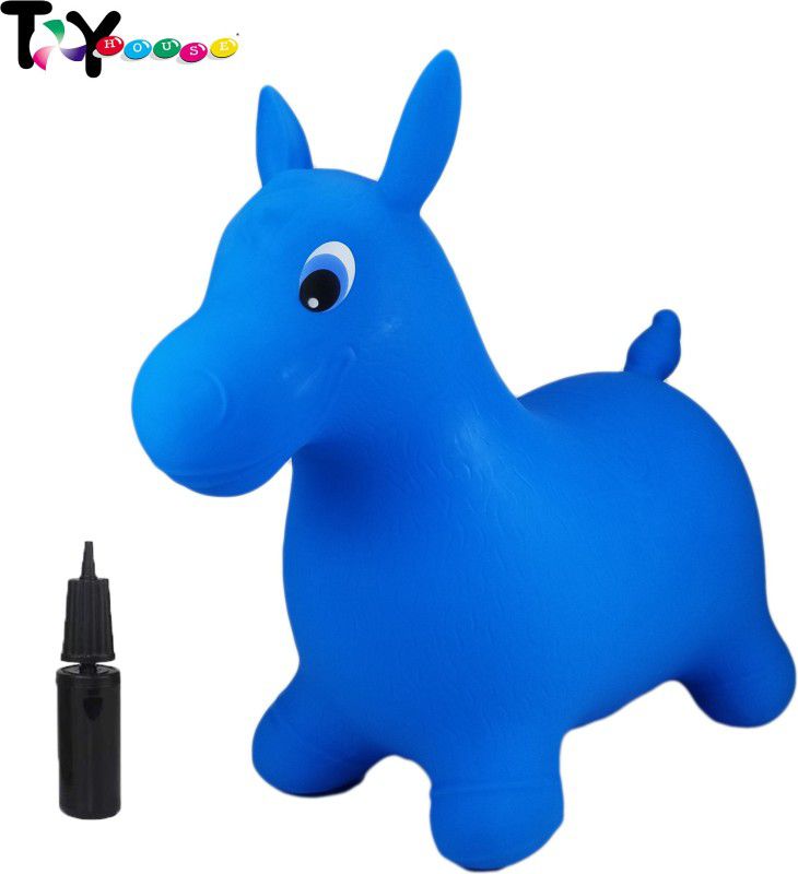 Toy House Inflatable Animal toy, PVC Jumping Animal Rideons & Wagons Non Battery Operated Ride On  (Blue)