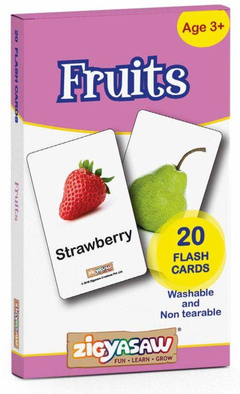 ZiGYASAW Fruits Flash Cards (20 Pieces)  (Multicolor)