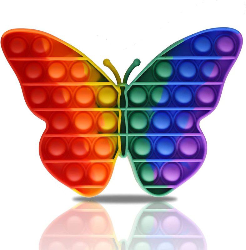 Cyrus Soft Sillicon POP It Fidget Butterfly Shape Colorful Toys,Push Pop Bubble Fidget Sensory Toy,Autism Special Needs Silicone Stress Relief Toy  (Multicolor)