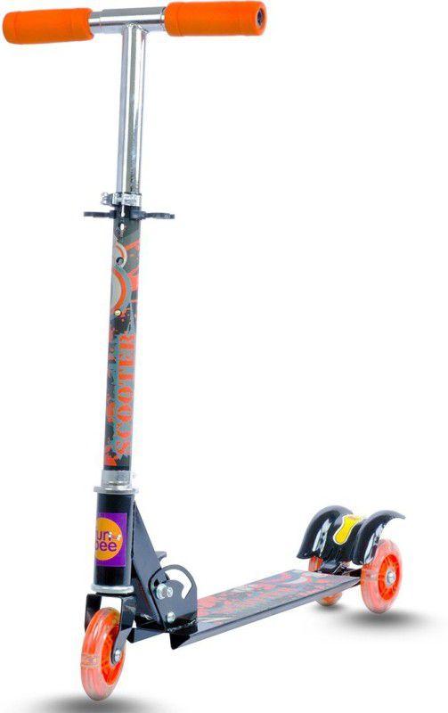 baybee Skate Scooter For Kids 3 Wheel Lean Kids Scooter  (Orange)