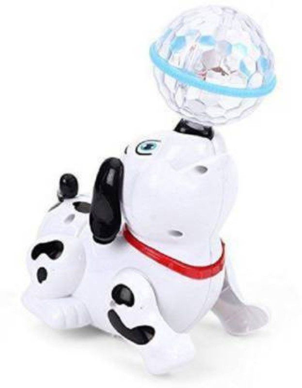 Tenmar Sound Toy for Kids (Dancing Dog with Music and Lights)  (White)