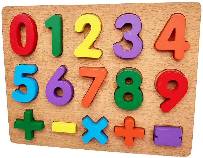 pickatoy Pickatoys 123 Numbers 3D Puzzle - Wooden 0 to 9 Counting Number Learning Puzzle for Kids/Children  (Multicolor)