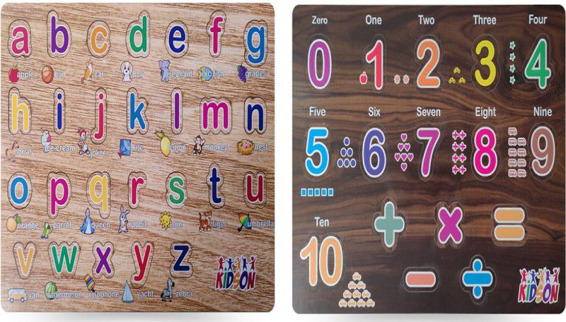 Muktanand Enterprise Wooden Hindi Alphabet Puzzle and Number Puzzles with Shapes  (Multicolor)