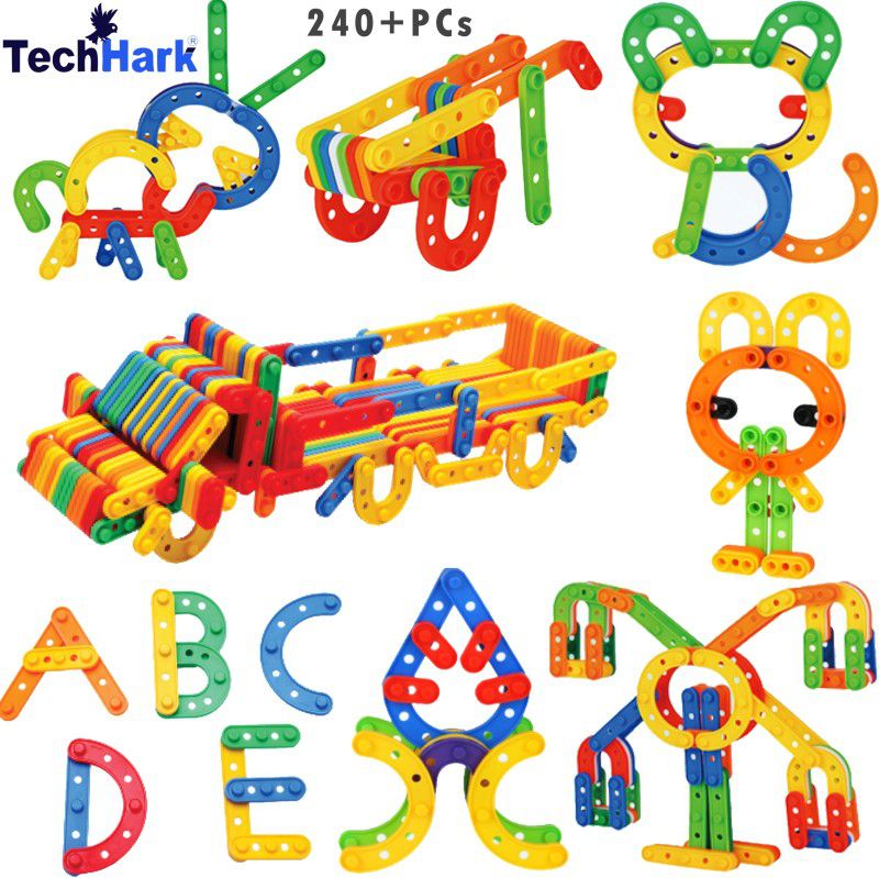 TechHark 240+ PCs Smart Patchwork UC Intelligent Best Gift For Pre-School Kids For Develop Mind Help , [ Grow Ur Child With Tech Hark Blocks ]  (Multicolor)