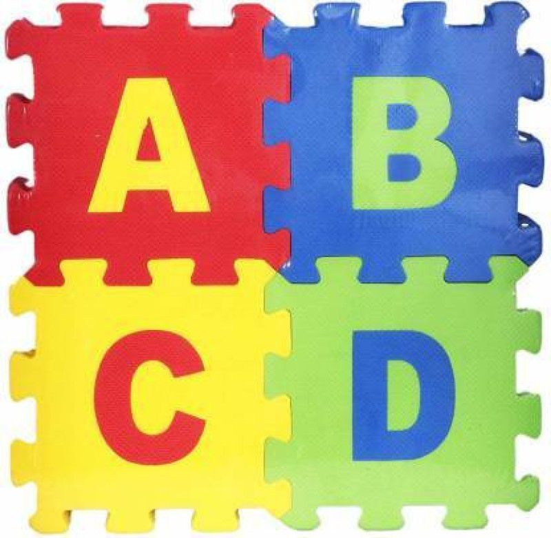 AGS MART Super Soft 36 Pieces(6x6) Puzzle Foam Mat Alphabet learning & Building Blocks ABC/Numbers 0 to 9 Children Educational Interlocking Toys Learn and Play (36 Pieces)  (Multicolor)