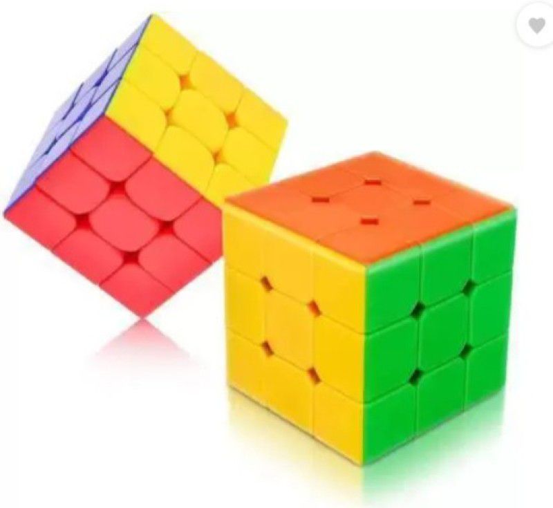 FATFISH cube combo set of 2 rubix cube 3x3 cube high speed stickerless magic puzzle  (2 Pieces)