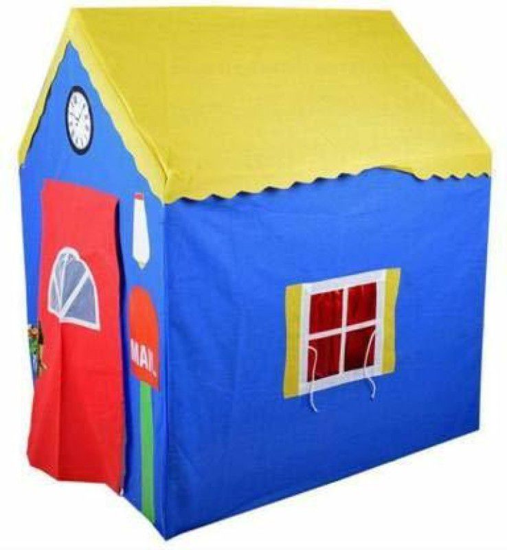JIGU ENTERPRISE Jumbo Size My Home Tent House for Kids (Blue and Yellow)  (Multicolor)