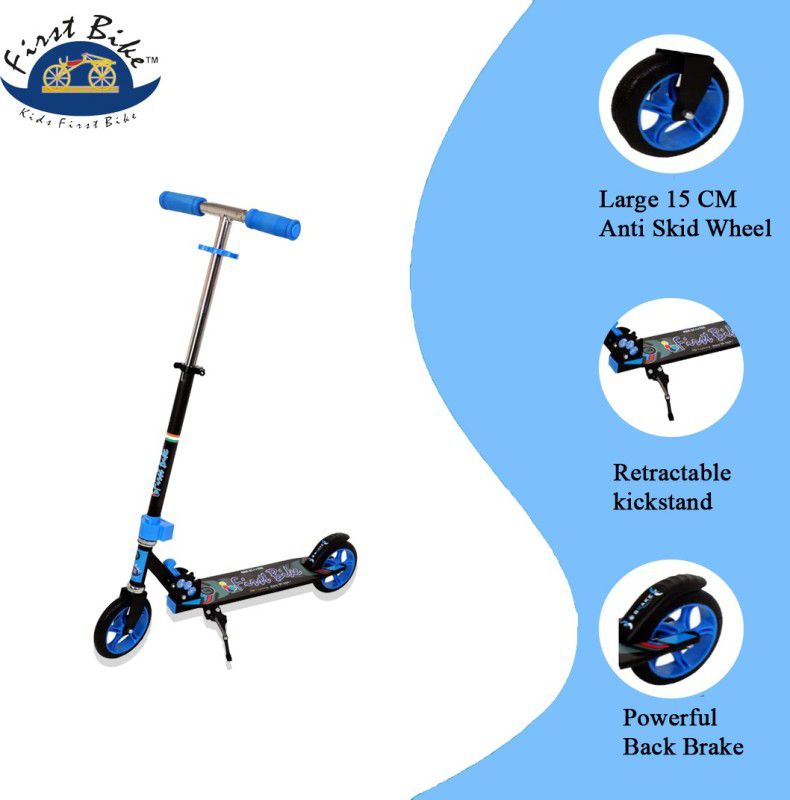 FirstBIKE children of 3-14 Yrs I weight capacity 50 Kgs I Its so strong & safe I Kids Scooter  (Blue, Black)