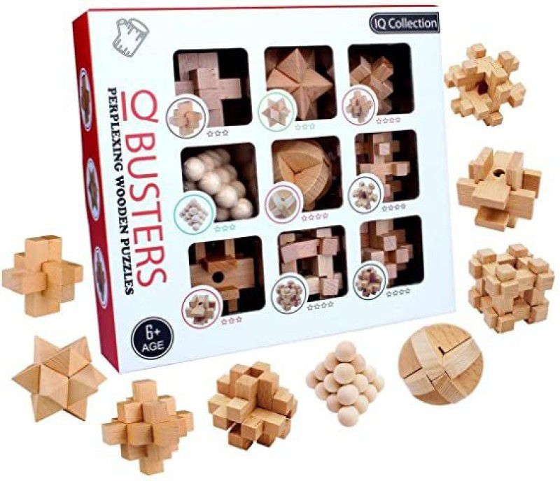 SeaRegal Wooden Puzzle Set Brain Games  (9 Pieces)