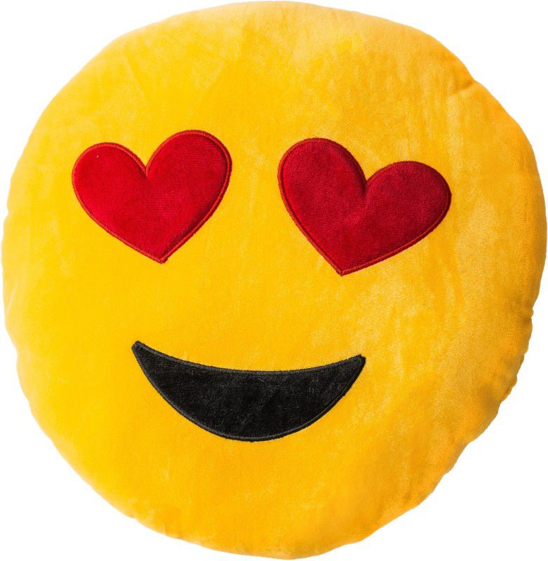 Dimpy Stuff Emoji love in eyes - 25 cm  (Yellow)