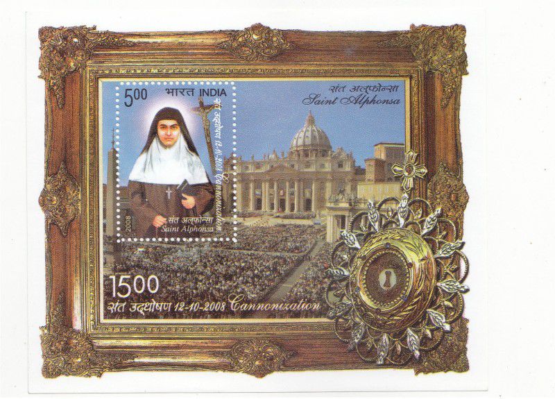 Phila Hub 2008-Canonisation of St. Alphonsa Muttathupadathu Miniature Sheet MNH Condition Stamps  (1 Stamps)