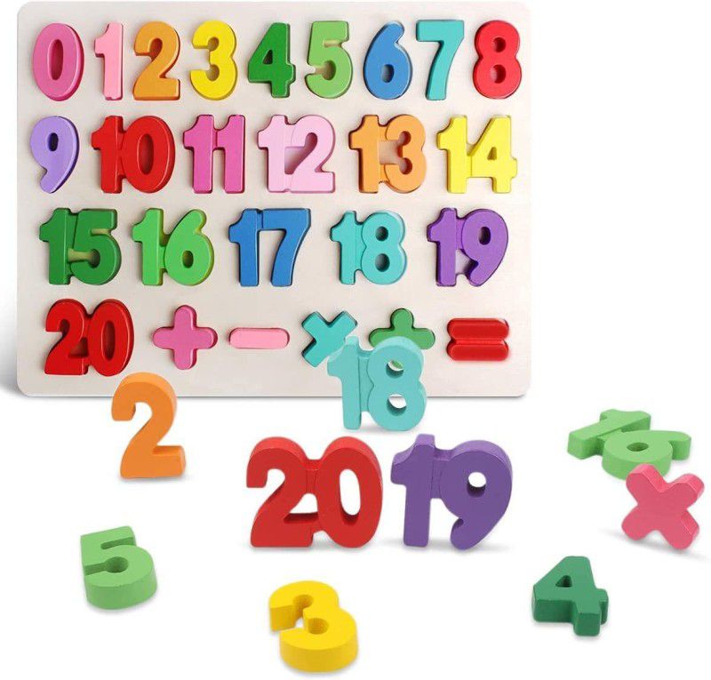GoodLuck Baybee Wooden Puzzles Numbers and Educational Learning Board for Kids, 0 to 20 Number  (21 Pieces)