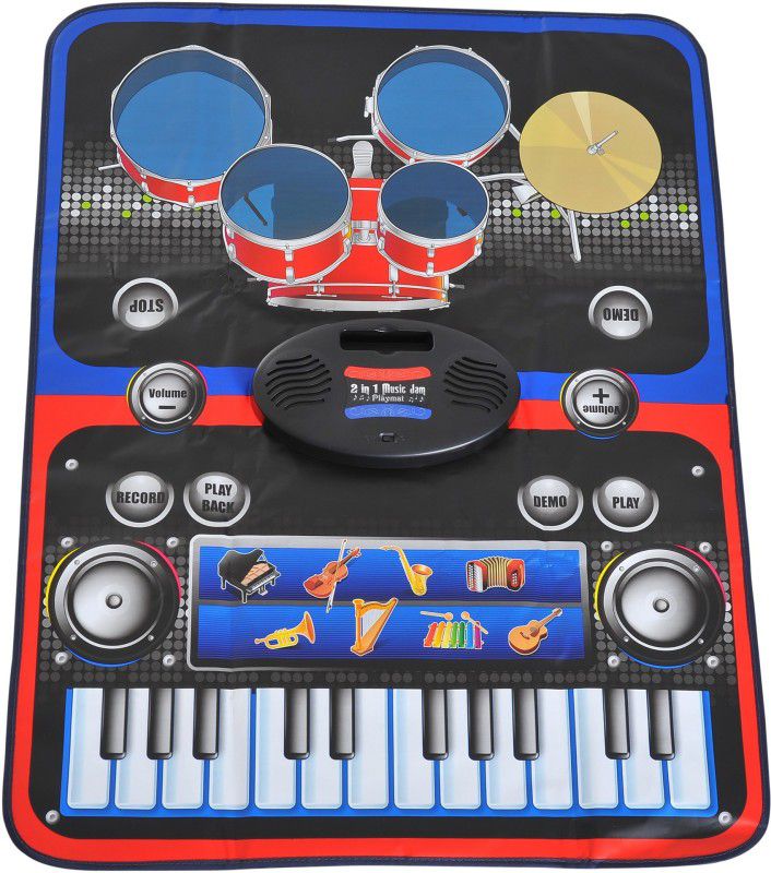 ToyGalaxy Zippy MAT - 2 in 1 Drum and Piano Musical Jam Playmat  (Multicolor)