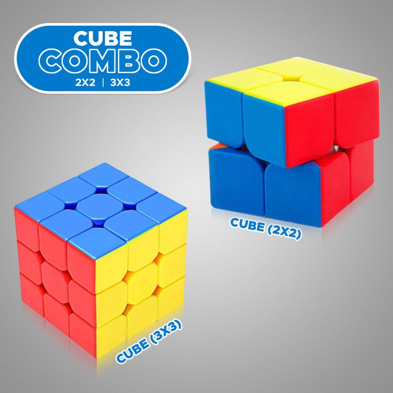 NHR Combo Pack of 2x2, 3x3, High Speed Magic Rubik Cube Puzzle Game Toy for Kids  (2 Pieces)