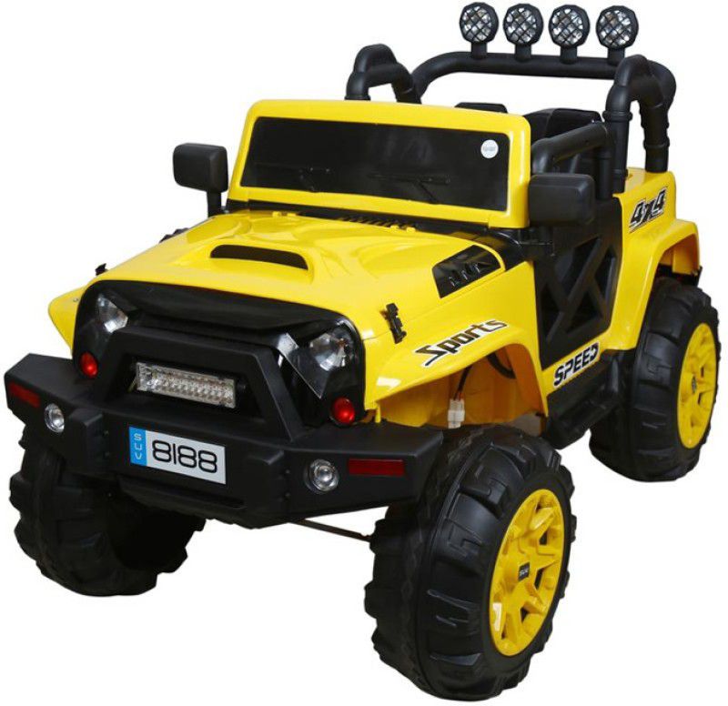 SmallBoyToys 8188 Yellow4X4 (1-9 Years) Battery ride on Jeep Battery Operated Ride On  (White, Black)
