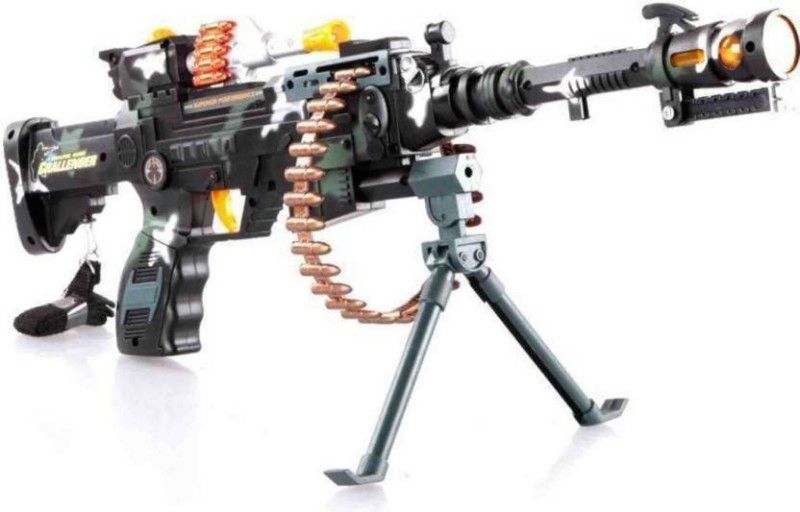 Kiyara Collection Battery Operated Musical Combat Gun Toy Military Guns & Darts  (Multicolor)