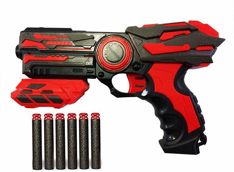 Webby Blaze Strom Soft Bullet Toy Gun with 6 Foam Bullets Toy For Kids Guns & Darts  (Multicolor)