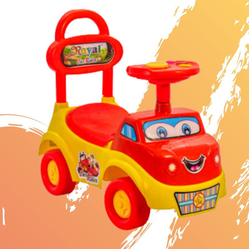 Royal Ride-Ons Music Light Puppy Rider 4 Kids with Music & Back Rest 3344 Surprise Gift (Red) Rideons & Wagons Non Battery Operated Ride On  (Red)