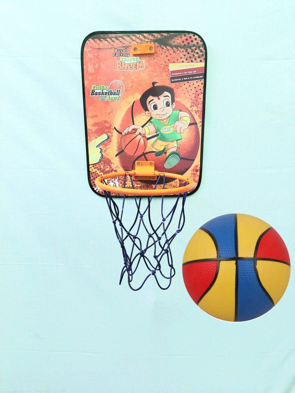 Buyab factory Basketball Net Cartoon theme Hanging with Rubber Ball toy Sports series-9 Basketball