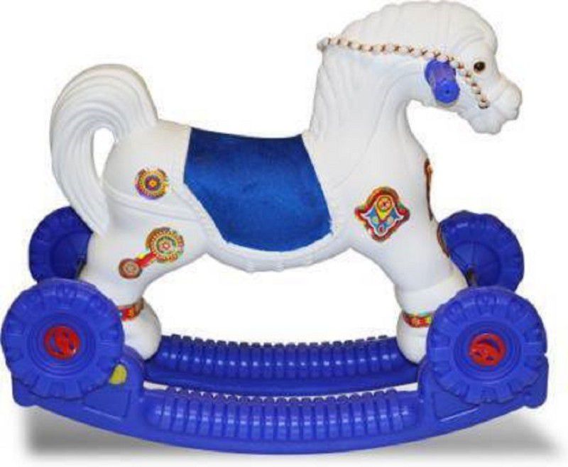 s yuvraj Rideons & Wagons Non Battery Operated Ride On  (White, Blue)