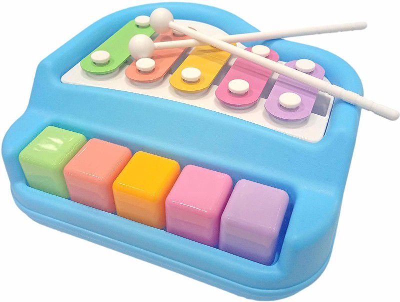 ACLIX Non Electric 2 in 1Musical Melody Xylophone Piano toy for Kids Toddler baby  (Multicolor)