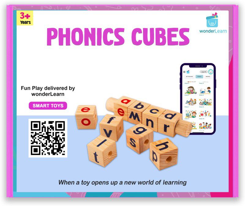 wonderLearn Phonics Word Cubes for learning words & spellings  (1 Pieces)