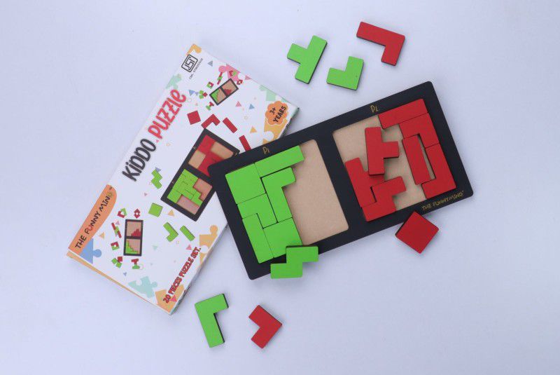 The Funny Mind Wooden 3D Kiddo Pattern Puzzle Board| Geometric Jigsaw Puzzle  (1 Pieces)