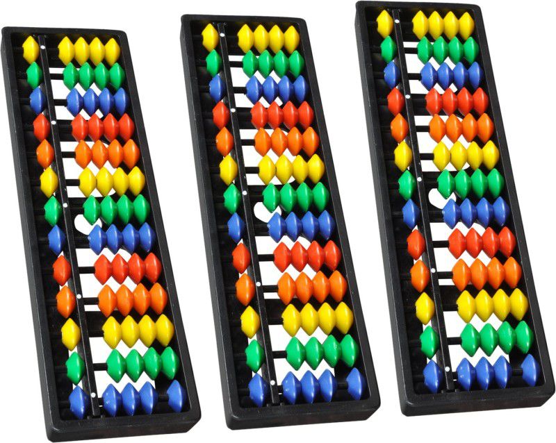 Abica Abacus math learning kit for kids Multicolor 13 rod ( Pack of 3 )  (Multicolor)