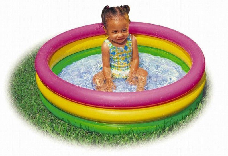 hinati Summer Special Inflatable Kid Swimming Pool 3 ft', for Kids (Multicolor) Inflatable Swimming Pool  (Multicolor)