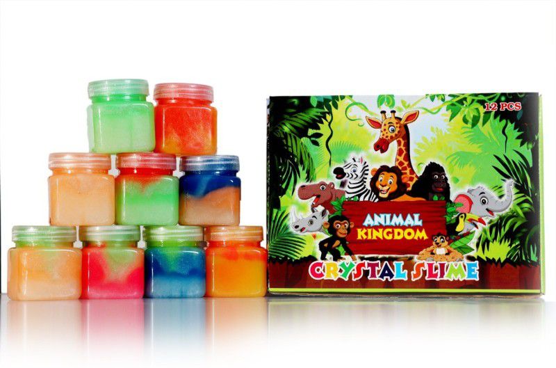 Crystal zone 12 Sq. rainbow slime(Liquid) Multicolor Putty Toy