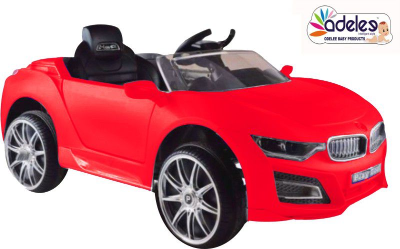 ODELEE Battery Operated Ride On Car with Dual Motor & 12V Battery  (Red)