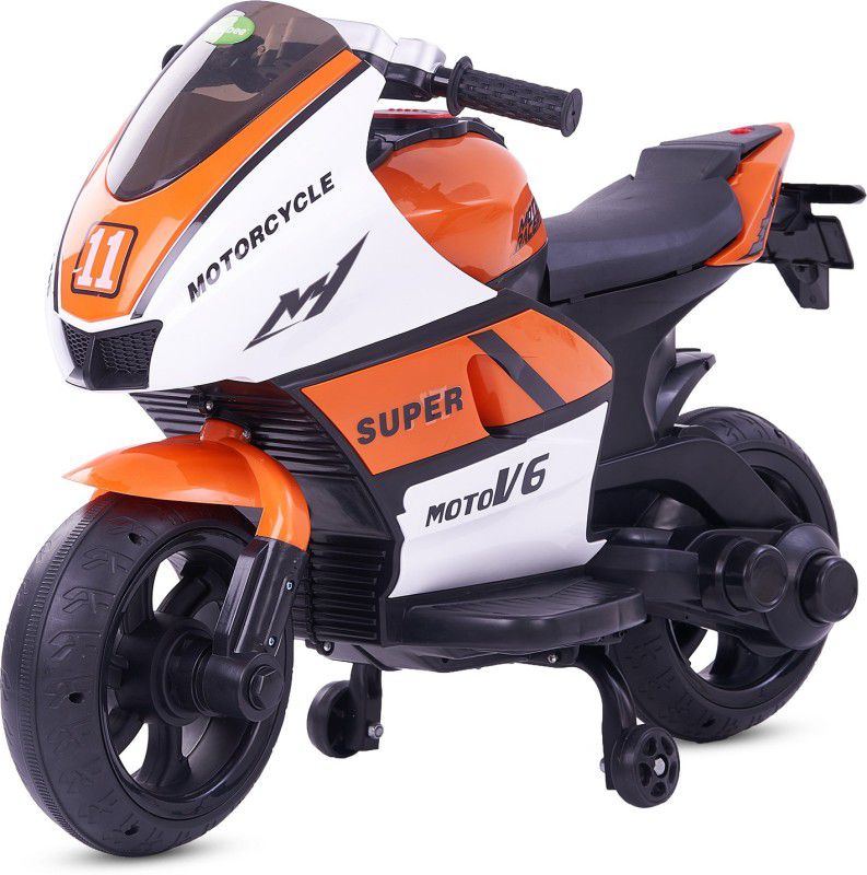 baybee Rechargeable (6V Battery) Operated Ride-on Bike and Baby Ride on Suitable for Boys & Girls Age (1-3 YEARS) with (1 motor)-Orange Bike Battery Operated Ride On  (Orange)