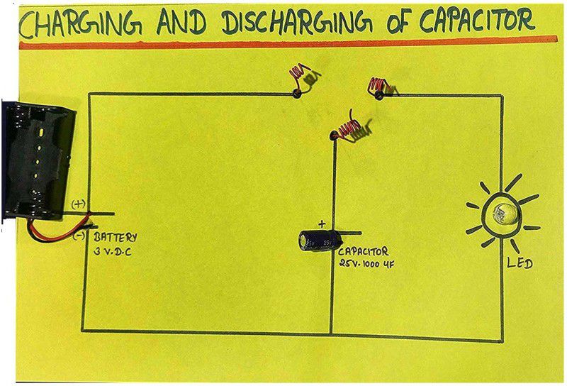Scientrox Science Projects Charging and Discharging of Capacitor  (Yellow)