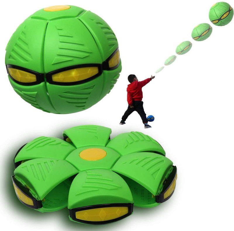 VKEY KRAFTS Magic Flying Soccer Ball with deformable Outdoor Magic UFO Ball Flying with 3 Flashing Lights  (Green)